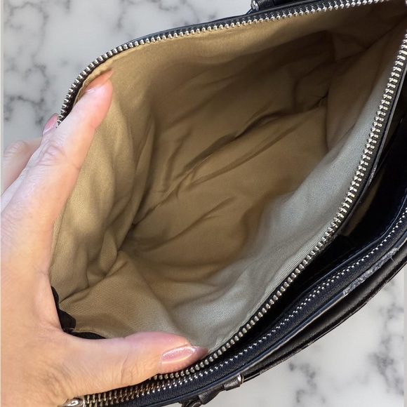 Ralph Lauren Black Satchel with White Stitching - Picture 6 of 9